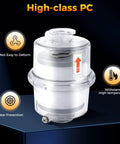 KF25 Oil Mist Filter For Vacuum Pumps 95 Percent High Efficiency Fume Separator Exhaust Filter With Quick Release Design Compact And Transparent For Labs And Industrial Use