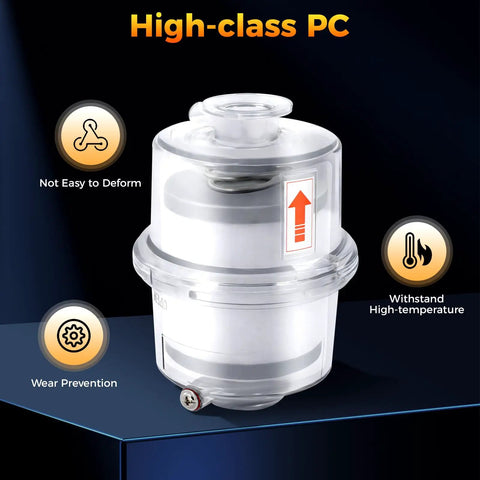 KF25 Oil Mist Filter For Vacuum Pumps 95 Percent High Efficiency Fume Separator Exhaust Filter With Quick Release Design Compact And Transparent For Labs And Industrial Use