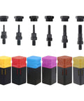 Hand Rivet Nut Tool Kit With 6 Rivet Nut Riveting Tools And Nose Pieces Drill Adapter For Quick Manual Threaded Riveter Inserts In Metalworking Automotive Aviation Furniture And DIY Projects., 6 threaded adapters and color-coded nose pieces