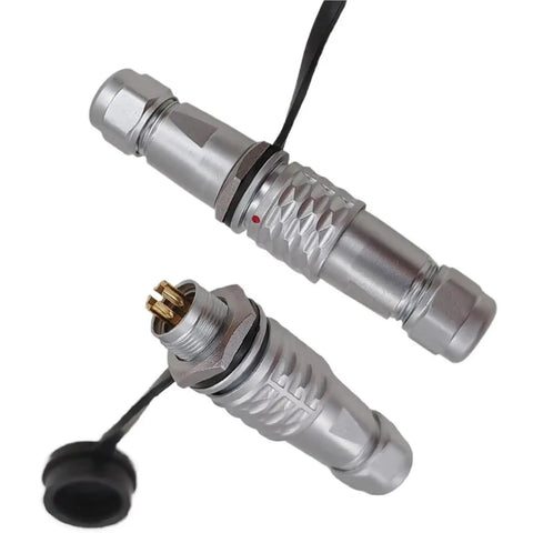 Beefy Metal Multi Pin Connector Kit With 2 3 4 5 6 7 9 Pin Male And Female Plugs For Power Equipment, Panel Mount SF12 Style, Easy Install, Durable Aluminum Housing, High Performance Industrial Connector, silver metal plugs