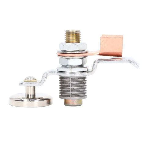 Xixian 600A Heavy Duty Welding Ground Clamp With Super Strong Magnet And Thickened Brass Nose For Stable Arcing, detailed view showing metal construction and connections.