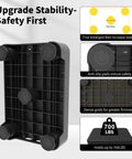 5 Level Adjustable Step Stool With 700 Lb Capacity For Seniors And Home Safety, underside view showing non-slip base