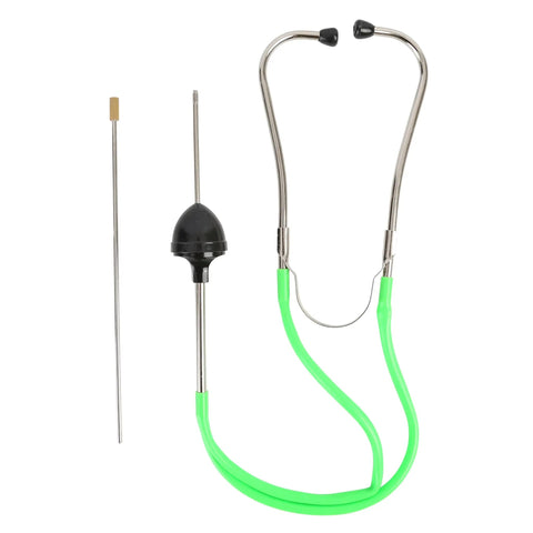 Engine Noise Diagnostic Stethoscope For Cars And Trucks, Universal Fit Auto Tool For Mechanics And DIY Enthusiasts, green tubing