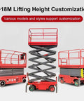 Heavy Duty Walk Behind Scissor Lift Hydraulic Aerial Work Platform Handles Loads Up To Eleven Hundred Pounds No Sweat On The Jobsite Built Tough for 4-18M lifting height customization.