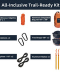 Ultralight Camping Hammock With Integrated Mosquito Net And Tree Straps Quick Setup Backpacking Hammock kit with accessories