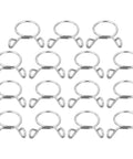 Set Of 15 Stainless Steel Fuel Line Hose Clips 12mm Inner Diameter Water Pipe Spring Clamps For Motorcycle Scooter ATV Beefy Secure Quick Fit