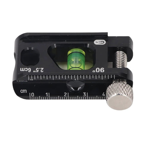 Pro Grade Magnetic Pipe Level Tool For Electrical Conduit Routing Black Die Cast Aluminum with visible green level bubble.