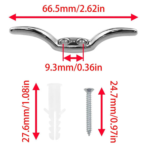 Metal Cord Cleats For Blinds With Rope Cleat Double Hole Positioning Hook And Screw Beefy Wall Mount Replacement dimensions.