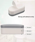 12 Pack Universal Toilet Seat Bumpers Kit with super sticky adhesive rubber spacers for bidets and all toilets, side view