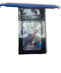 Front view of red silicone O-rings in a sealed foil pouch with a blue installation tool on top.