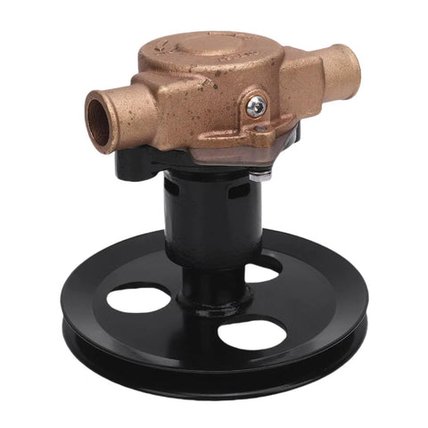 Heavy Duty Brass Sea Pump Impeller Kit Replaces G20 And G21 Engines With 1 Inch Inlets Plus V Belt Pulley For PCM 302 And 351 Marine Motors To Keep Your Ride Cool Under Pressure Without Breaking The Bank Today. Brass marine water pump with 1-inch inlet and black V-belt pulley