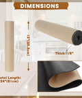 Sticky Back Neoprene Foam Sheet With Adhesive Backing One Eighth Inch Thick Twelve By Twenty Four Inches DIY dimensions