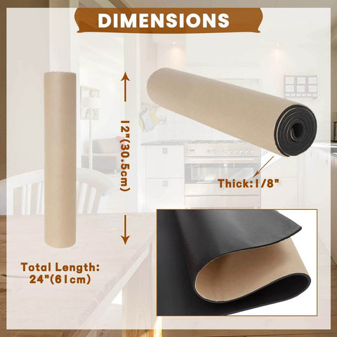 Sticky Back Neoprene Foam Sheet With Adhesive Backing One Eighth Inch Thick Twelve By Twenty Four Inches DIY dimensions