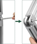 2 Pcs Die Cast Zinc Alloy Pivot Joint Connectors For 3030 Aluminum Extrusion Profiles 180 Degree Adjustable Corner Brackets installation