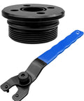 Outboard Trim Cylinder End Cap With O Ring Seal For 115-300HP Motors, Heavy Duty Replacement That Stops Oil Fuel And Coolant Leaks, Blocks Debris, Protects Precision Engine Performance And Longevity, black end cap with wrench