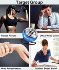 Wrist Torque Ball Hand Exerciser For Forearm And Grip Strength Easy Start Ball With Sleeve Safety Rope Durable Blue Finish Curaball Inspired Home Rehab Gear, blue gyro ball for wrist rehab