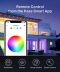 Smart A19 LED Bulbs, Multicolor Dimmable WiFi Lights app control interface displayed on a smartphone screen.