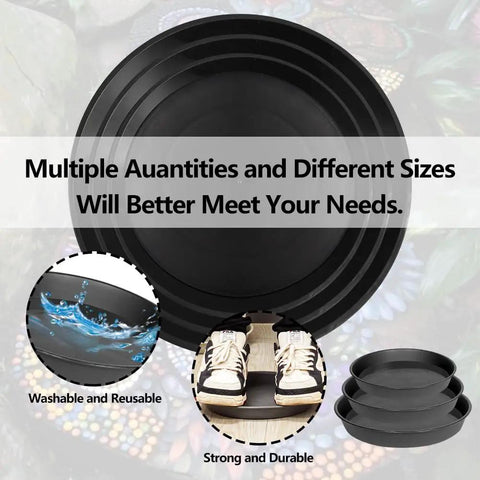 Six Piece Round Stepping Stone Molds For Concrete shown in various sizes with durability and reusability features highlighted.