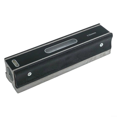 Noteflora Steel Bar for spirit Level 200mm 0.02mm Resolution Machinist Tool showing bubble level and steel base.