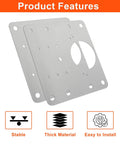 12 Piece Cabinet Hinge Repair Plate Kit With Stainless Steel Brackets And Mounting Screws, Protective Repair Board front view
