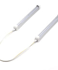 LED Linkable Power Cables For 2 Foot 24 Inch T5 T8 Tube Light Fixtures Double End Connector Extensions shown installed