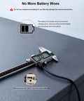 Dope Digital Caliper 12 Inch With Ultra Precision 0.001 Inch Accuracy, USB C rechargeable caliper on table, large LCD display