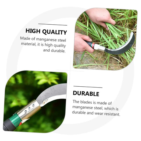 Two Piece Ergonomic Manganese Steel Garden Tools Set For Weeding, Harvesting And Tree Cutting With Pro Grade Easy Grip Handles