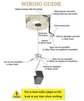 Wiring guide diagram for TopShelf Heavy Hitter Electric Chain Hoist With Wireless Remote And Wall Switch, 550lb Ceiling Lifter.