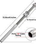 20 Pack 6-Inch Long One Eighth Inch Swage Threaded Stud Tension End Fittings For Deck Cable Railing, T316 Stainless Steel Tensioner