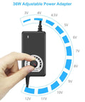 Hand adjusting 12V PWM Fan Speed Controller And Power Supply For PC Cooling Rig 100 To 240V AC To DC 3 To 12V Adjustable 24W
