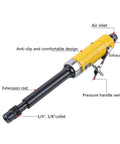 11 Inch Extended Straight Air Die Grinder High Speed Pneumatic Grinding Tool With Comfort Grip lightweight aluminum tool showing features.