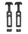 Beefy Rubber Draw Latch Kit With Grippy Comfort For Smooth Operation Fits Tool Boxes Coolers Boat Hatches With Vibration Absorbing 300N Load Capacity And Easy Install, showing latch components in black rubber material against a white background.