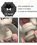Clay Threading Kit For Pottery With Tap And Die Set For Jars And Lids Caps Thread 1 Inch Obsidian Black in use