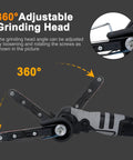 Heavy Duty Mini Belt Sander And Angle Grinder Tool Featuring Variable Speed Motor for 360° adjustable grinding head.
