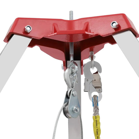Built Tough Confined Space Rescue Tripod Kit With 2600 Lb Winch And 65 Ft Cable For Sewers Wells And Construction Sites Rock Solid And Ready To Roll For Any Crew