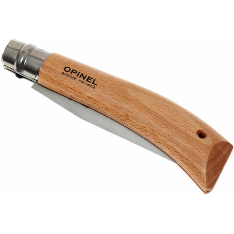 Badass Lightweight Folding Saw For Weekend Campouts And Garden Grind Cuts Branches Fast With Razor Sharp Carbon Steel Blade Secure Virobloc Lock And Natural Beechwood Handle with beechwood handle and stainless steel blade.