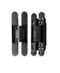 Heavy Duty Adjustable Hidden Cross Hinge Set For Zero Hang Ups 180 Degree Dead Silent Glide On Wooden Secret Rooms and Invisible Folding Doors.