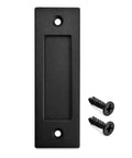 Deadly Smooth 6 Inch Sliding Barn Door Handle Tough Grip Design Matte Black Flush Pocket Door Pull with screws.