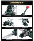 Heavy Duty Manual Strapping Tool That Makes Warehouse Packing No Sweat With Slick Ergonomic Handles And Reliable Belt Tensioning For Quick Box Securing Work, showing parts and mechanism close-up.