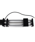 CNC Linear Motion Stage Actuator With 200mm Stroke, 1605 Ball Screw, 16mm Diameter, 80mm Wide Aluminum Rail, top view