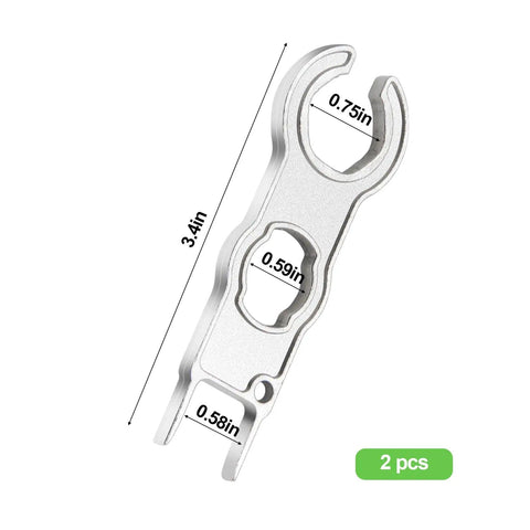 Multifunction Solar Spanner Wrench For MC4 Connectors dimensions, silver color, 1 Pair Pro-Grade Solar Panel Connector Tool Set