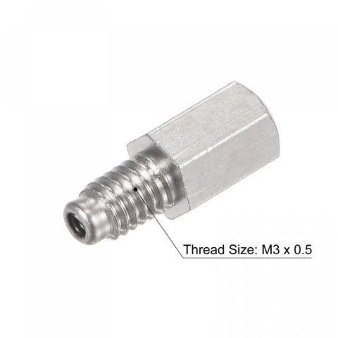 Brass Straight Grease Fitting M3 X 0.5mm Thread Hydraulic Lubrication Fittings Kit shown with thread detail