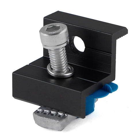 Close-up of Heavy Duty Solar Panel Clamps Kit for One And Five Eighths Inch Strut Rails 10 Piece Aluminum Mounting Brackets
