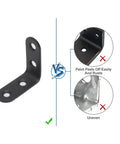 20 Pieces Stainless Steel L Right Angle Brackets With 1.57 By 1.57 Inch Sides Includes 80 Screws Beefy Built, black coated bracket comparison with rust-prone competitors