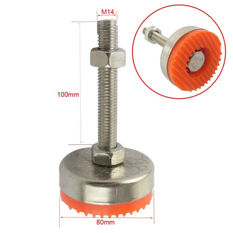 2 Pack M14x100mm Adjustable Feet For Sofa Cabinets, Heavy Duty Leveling Feet With Swivel Bases, Easy Install And Height Adjustment, Perfect For Furniture, Tables, Desks, Cabinets, Kitchen Islands, And Industrial Gear.