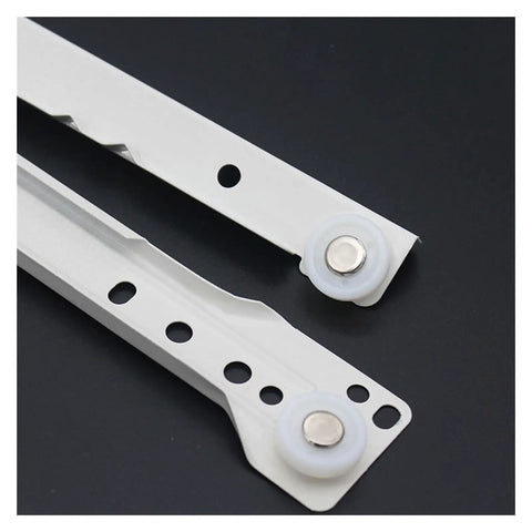 Full Extension Side Mount Cabinet Drawer Runners Glides Set 1 Pair Beefed Up Pulley Track For Smooth Quiet Opening And Closing