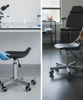 Straight Up Heavy Duty Stainless Steel Swivel Stool With Smooth Rolling Casters Built Tough for industrial workspace use.