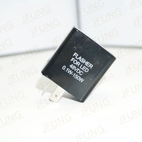 Slick Ride Ready 2 Pin LED Flasher Relay For Motorcycle And Scooter Turn Signal Blinker Switch 32V To 72V DC Plug And Play Setup Fits Any Bike Pair