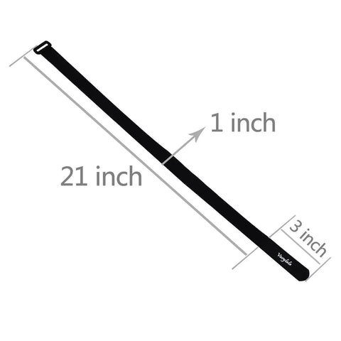 10 Pack Go To Versatile Hook And Loop Securing Straps 1 Inch By 24 Inch Black Nylon Tie Down Fastening Stabilizer Straps Reusable Durable With Red And Blue Color Strips