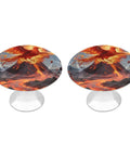 Fire Phoenix 1.1 Inch Cabinet Knobs Set Of 2 with phoenix design, stainless steel aluminum alloy; durable modern hardware pulls.